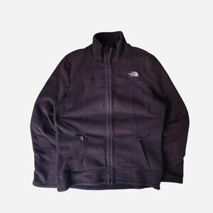 The North Face black/brown fleece jacket